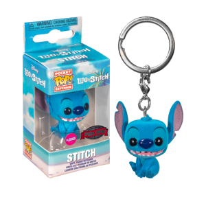 Lilo and Stitch - Stitch Flocked US Exclusive Pocket Pop! Keychain
