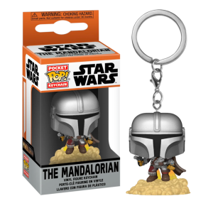 Star Wars: The Mandalorian - Mandalorian with Blaster Pocket Pop! Keychain
