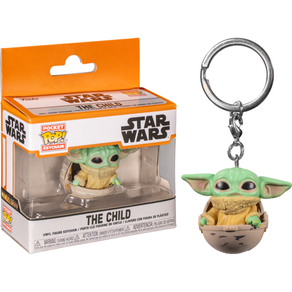 FunKo POP Star Wars The Mandalorian The Child with Cup 1.5" Pocket Keychain 