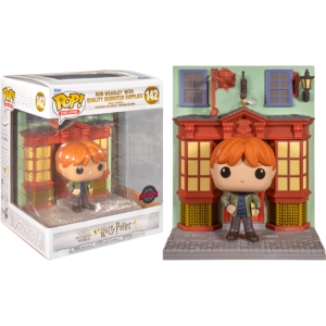 FUN58125 -- Harry Potter - Ron Weasley with Quality Quidditch Supplies Diagon Alley Diorama Deluxe Pop! Vinyl