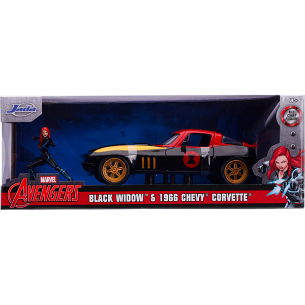 Avengers - 1966 Chevy Corvette With Black Widow 1:24 Scale Hollywood Ride