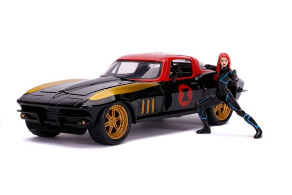 Avengers - 1966 Chevy Corvette With Black Widow 1:24 Scale Hollywood Ride