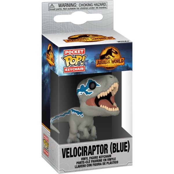 Jurassic World 3: Dominion - Velociraptor (Blue) Pocket Pop! Keychain