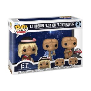 E.T. the Extra-Terrestrial - E.T. in Disguise, in Robe & with Flowers Pop! 3-Pack