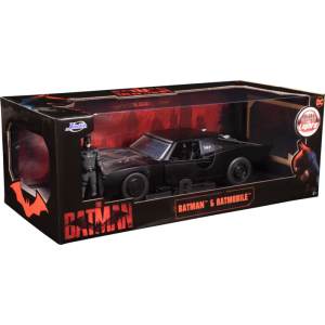 The Batman - Batmobile with Batman 1:18 Scale Hollywood Ride with Light